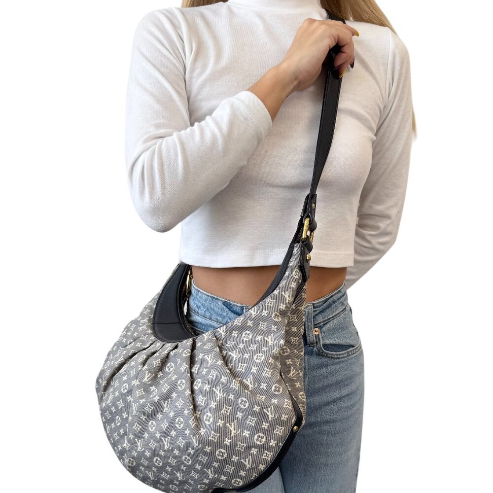 Louis Vuitton Gray and Black Crossbody Bag